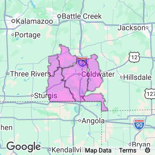 Branch County Michigan real estate agent mailing area