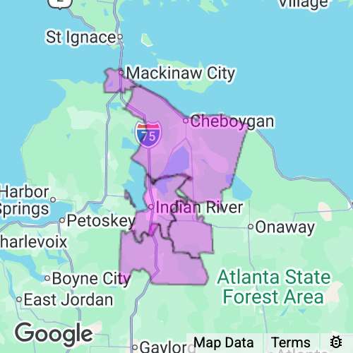 Cheboygan County Michigan real estate agent mailing area