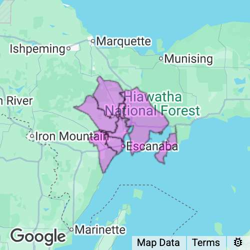 Delta County Michigan real estate agent mailing area