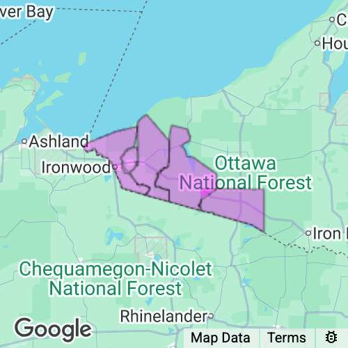 Gogebic County Michigan real estate agent mailing area