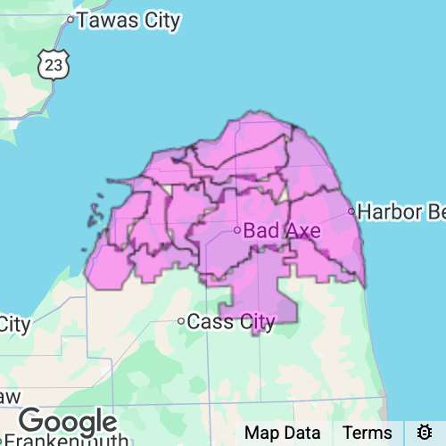 Huron County Michigan real estate agent mailing area