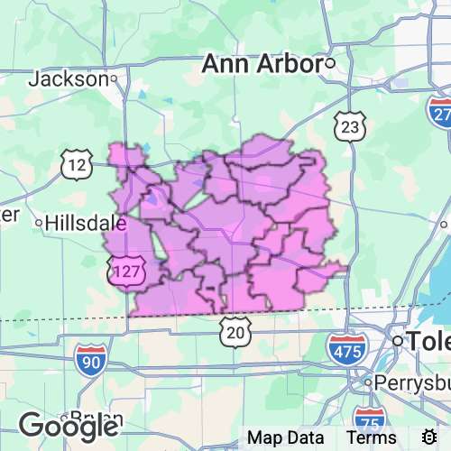 Lenawee County Michigan real estate agent mailing area