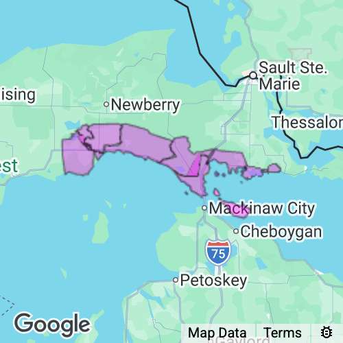 Mackinac County Michigan real estate agent mailing area