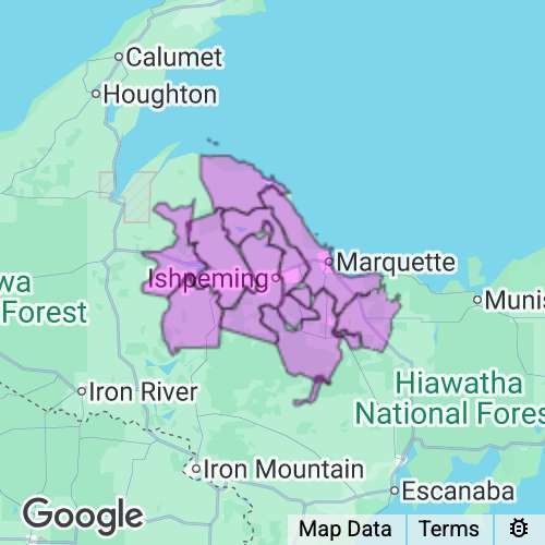 Marquette County Michigan real estate agent mailing area
