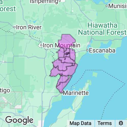 Menominee County Michigan real estate agent mailing area