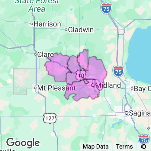 Midland County Michigan real estate agent mailing area