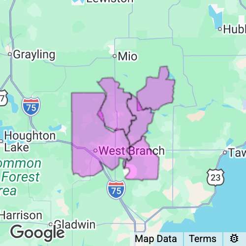 Ogemaw County Michigan real estate agent mailing area