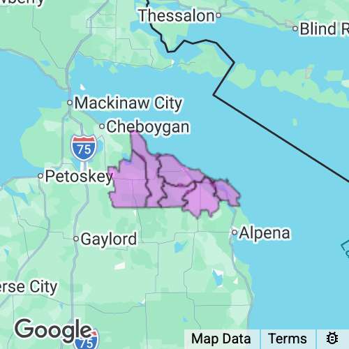 Presque Isle County Michigan real estate agent mailing area