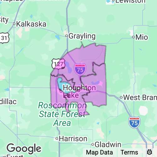 Roscommon County Michigan real estate agent mailing area