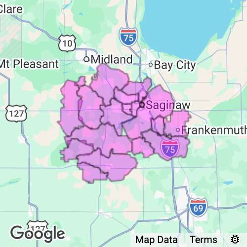 Saginaw County Michigan real estate agent mailing area