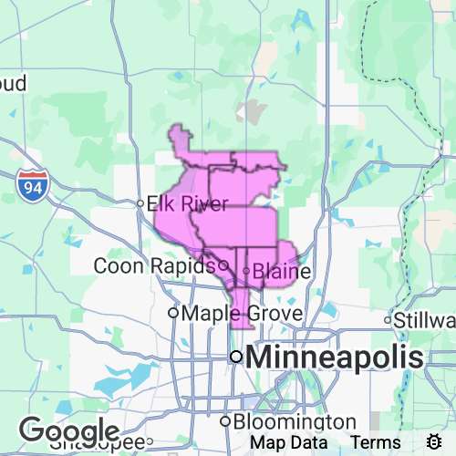 ANOKA county map