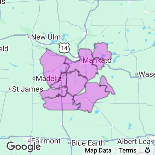 BLUE EARTH county map