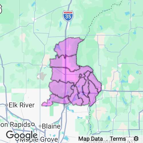 CHISAGO county map