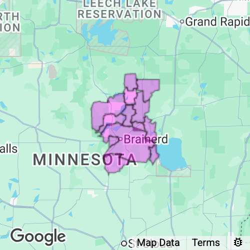 CROW WING county map