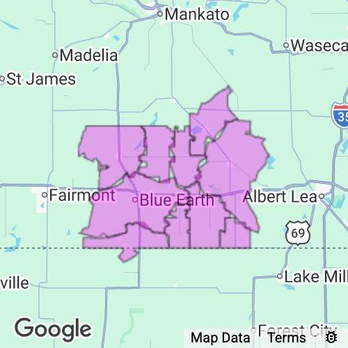 FARIBAULT county map