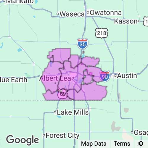 FREEBORN county map