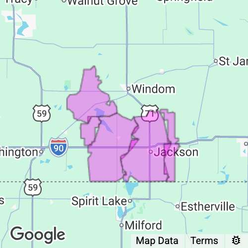 JACKSON county map
