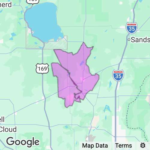 KANABEC county map