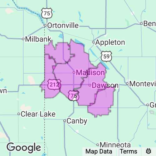 LAC QUI PARLE county map