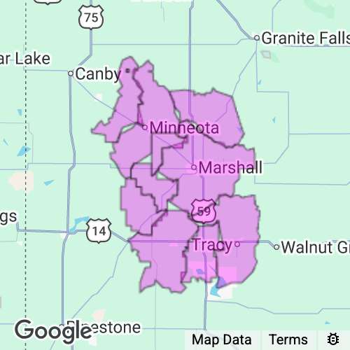 LYON county map