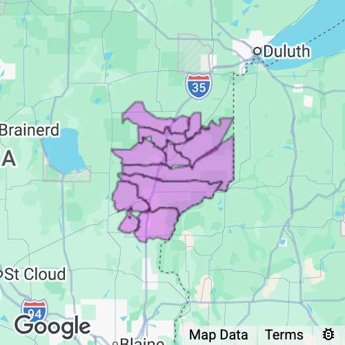 PINE county map