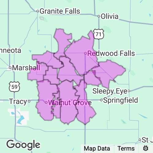 REDWOOD county map