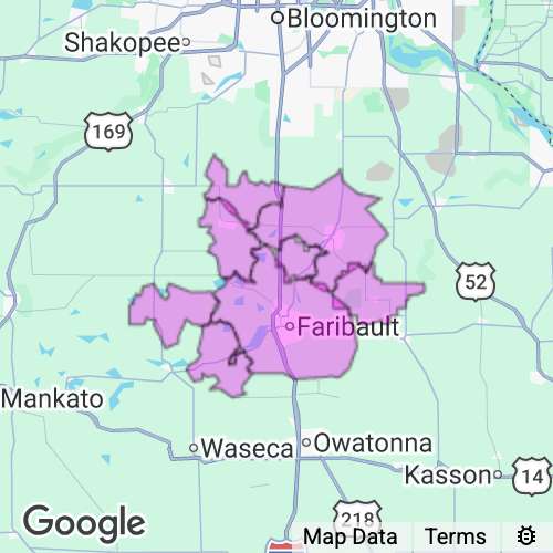 RICE county map