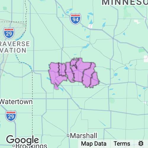 SWIFT county map