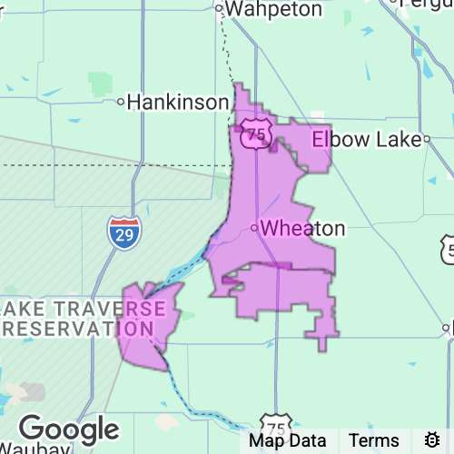 TRAVERSE county map