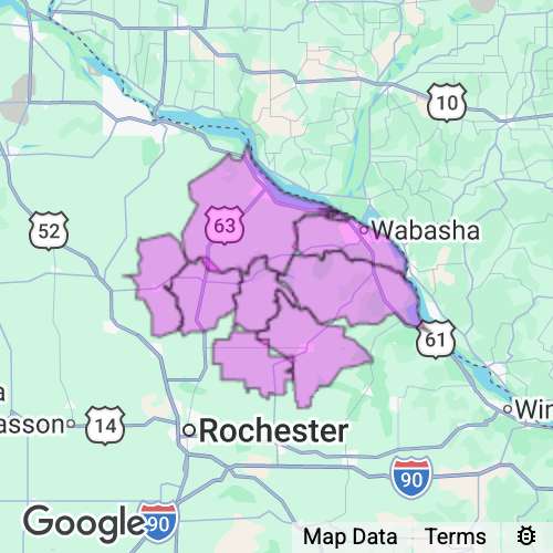 WABASHA county map