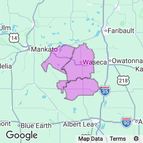 WASECA county map