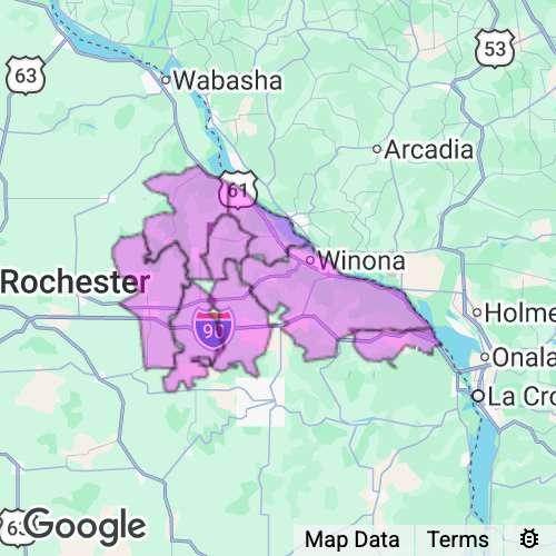 WINONA county map
