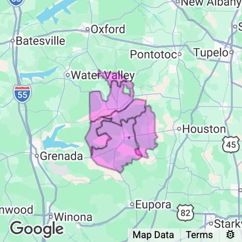 Calhoun County Mississippi real estate agent mailing area
