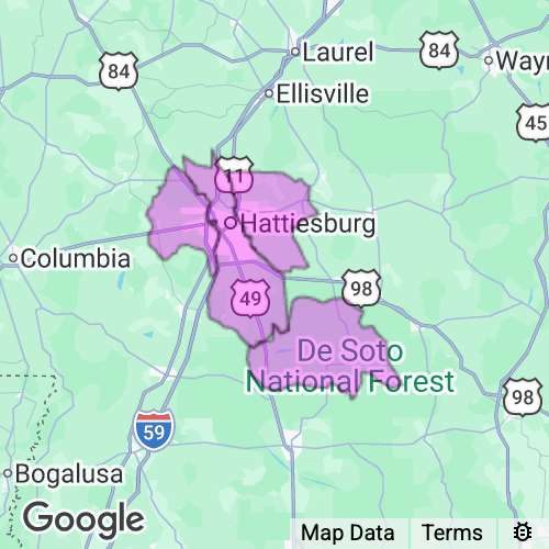Forrest County Mississippi real estate agent mailing area