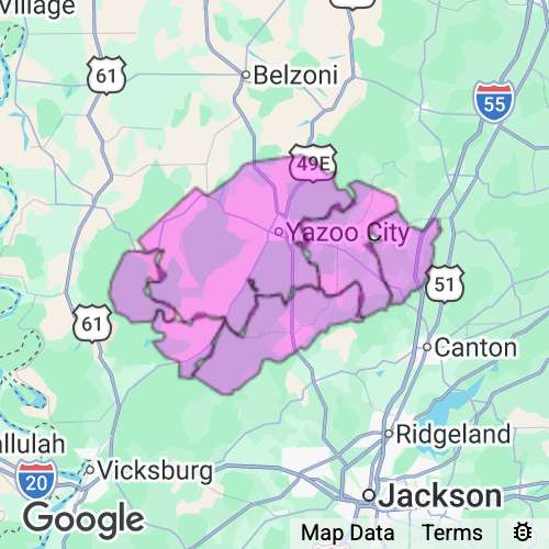 Yazoo County Mississippi real estate agent mailing area