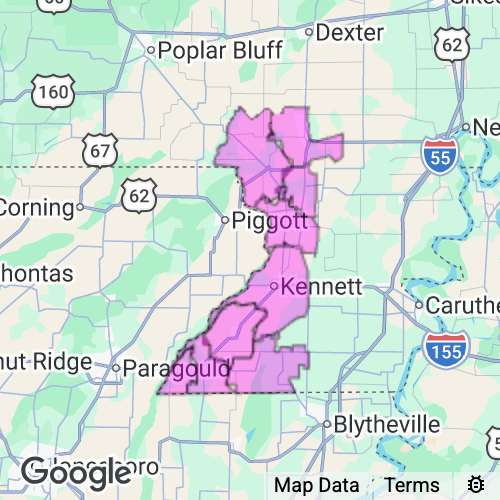 Dunklin County Missouri real estate agent mailing area