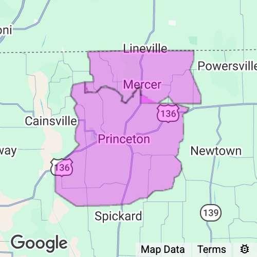 Mercer County Missouri real estate agent mailing area