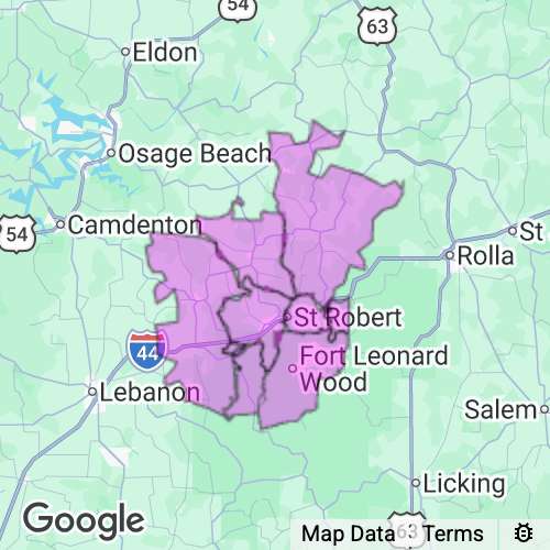 Pulaski County Missouri real estate agent mailing area