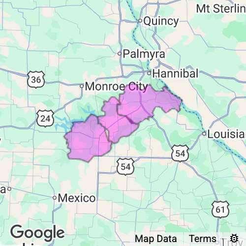 Ralls County Missouri real estate agent mailing area