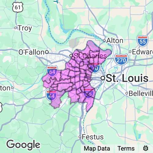 Saint Louis County Missouri real estate agent mailing area