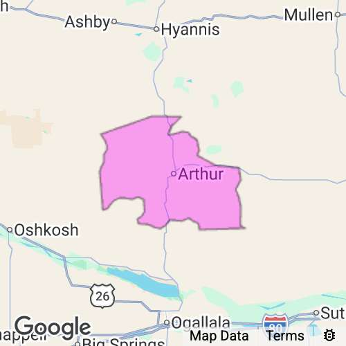 ARTHUR county map