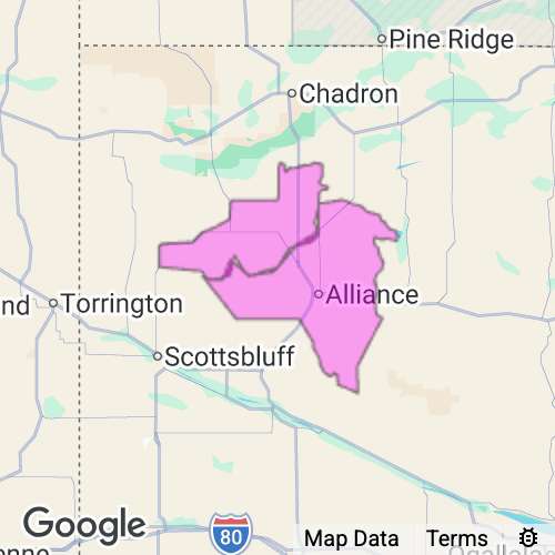 BOX BUTTE county map