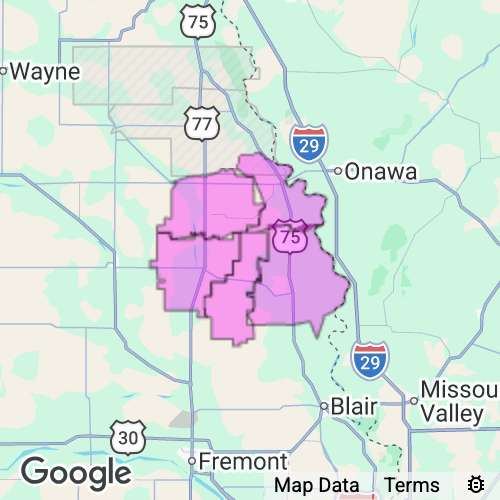 BURT county map