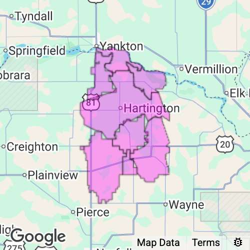 CEDAR county map