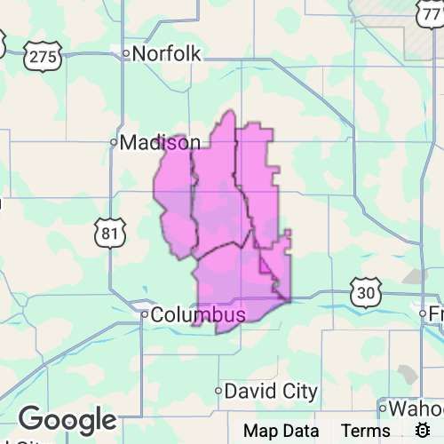 COLFAX county map