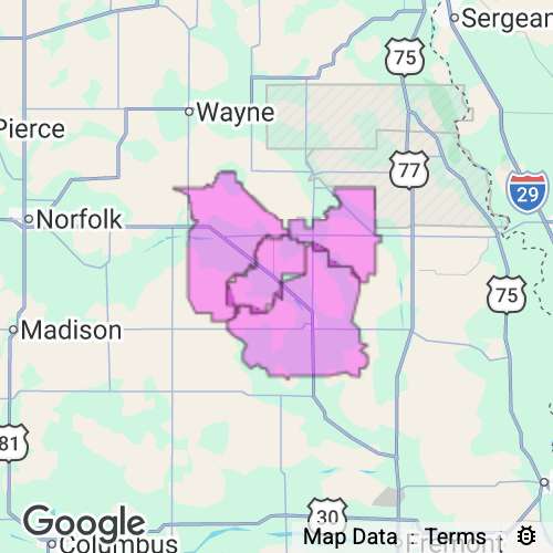 CUMING county map