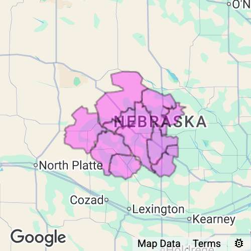 CUSTER county map