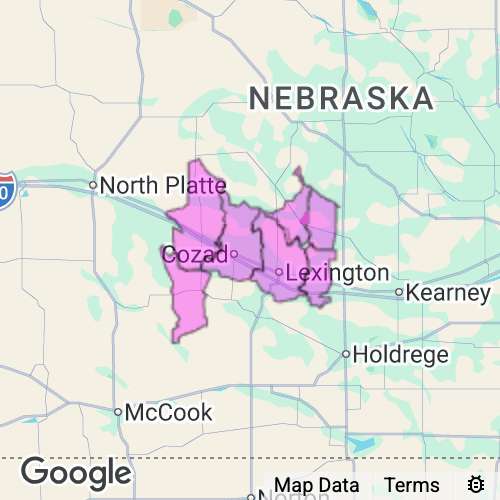 DAWSON county map