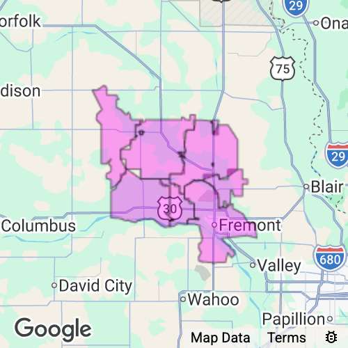 DODGE county map