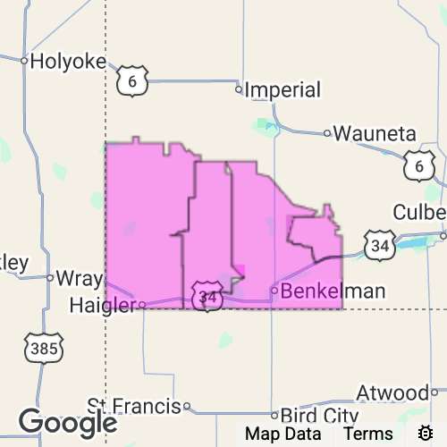 DUNDY county map